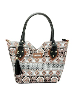 Foto 1 | Foto 1 | Bolsa Artesanal De Cuero Vegano y Yute Natural Basha Multicolor