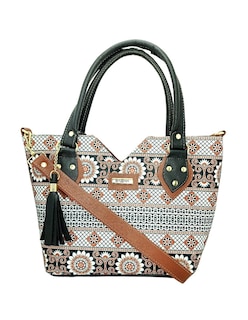 Foto 2 | Foto 2 | Bolsa Artesanal De Cuero Vegano y Yute Natural Basha Multicolor