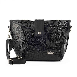Foto 1 | Foto 1 | Bolso Crossbody A Ángelozano Modelo Lorena Charol Grabado Color Negro