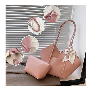 Foto 4 | Foto 4 | Set 2 Bolsas Mujer Crossbody Cosmetiquera Correa Color Rosa