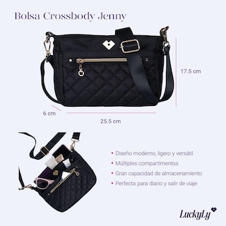 Foto 6 | Foto 6 | Bolsa Crossbody Estilo Bolsa Bandolera De Mano Y Al Hombro Luckyly Modelo Jenny Negro
