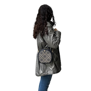 Foto 5 | Foto 5 | Bolsa Crossbody Tory Burch Circl Navy Gris