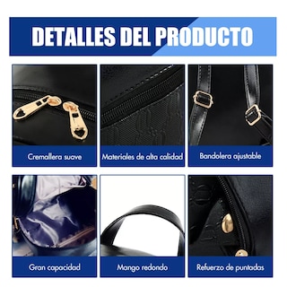 Foto 3 | Foto 3 | Set 4 Bolsas Cosmetiquera Correa Negro para Mujer