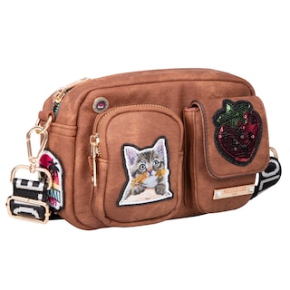 Foto 1 | Foto 1 | Bolsa Cruzada Nicole Lee Mezclilla y Parches Bordados