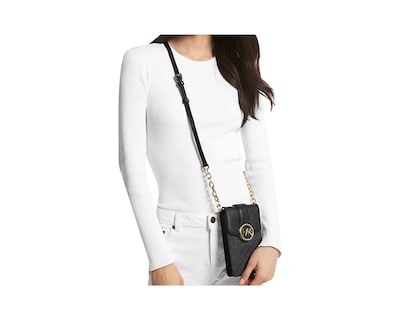 Foto 8 | Foto 8 | Bolsa para Celular Michael Kors Carmen Logo Crossbody 35s2gnmc5b Negra