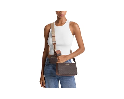 Foto 4 | Foto 4 | Bolsa Bandolera Michael Kors Jet Set Logo Crossbody 35s2gtvc1b Café