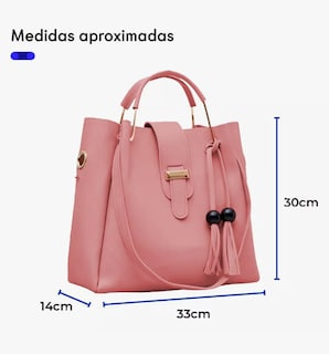 Foto 2 | Foto 2 | Set 3 Bolsas Bandolera Mujer Cosmetiquera Cartera Crossbody Color Rosa