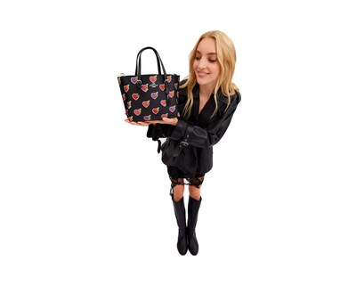 Foto 4 | Foto 4 | Bolsa Coach Mollie Tote Bag 25 With Heart Bolt Print Black Multi Cw435 Negra