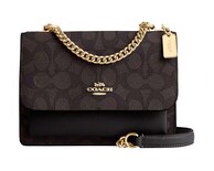 Bolsa Coach Mini Klare Crossbody Bag Signature Canvas Cw206 Café