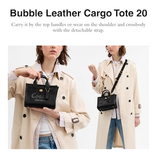 Foto 2 | Foto 2 | Bolso De Mano Coach Cargo 20 Bubble Leather B4/black - Venta Internacional.