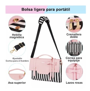 Foto 2 | Foto 2 | Maletín Crossbody Belug Rosa Para Laptop De 15.6''