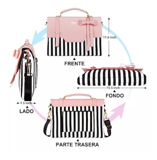 Foto 3 | Foto 3 | Maletín Crossbody Belug Rosa Para Laptop De 15.6''