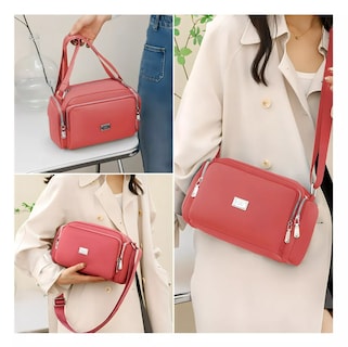 Foto 2 | Foto 2 | Bolsa Bandolera Mujer Moda Dama Crossbody Gran Capacidad Color Rosa Oscuro