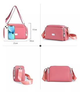 Foto 4 | Foto 4 | Bolsa Bandolera Mujer Moda Dama Crossbody Gran Capacidad Color Rosa Oscuro