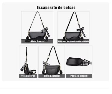 Foto 4 | Foto 4 | Bolsa De Sillín Crossbody Bandolera Moda Vintage Para Dama Negro Xtellar