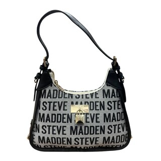 Foto 1 | Foto 1 | Bolsa Shoulder Steve Madden Jacquard Color Gris Con Letras Negras