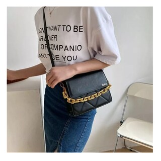 Foto 2 | Foto 2 | Bolso De Un Hombro Con Cadena De Metal Belug Negro