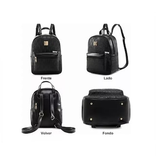 Foto 2 | Foto 2 | Set 4 Bolsas De Mujer Moda Dama Mochila Cosmetiquera Correa Belug, Negro