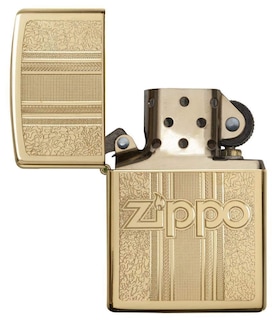 Foto 4 | Foto 4 | Mechero De Bolsillo Zippo De Latón Pulido Con Diseño Estampado - Venta Internacional.