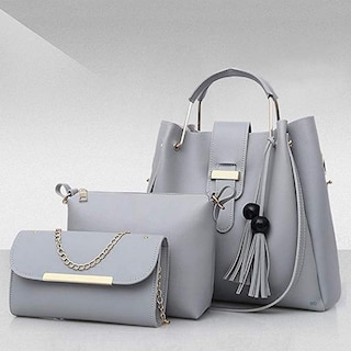 Foto 2 | Foto 2 | Set 3 Bolsas Cartera, Para Mujer Eo Safe Imports Esi-19069 Color Gris