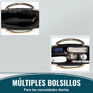 Foto 4 | Foto 4 | Bolsa Bandolera Belug Mujer Moda Cartera Crossbody Tote Hombro Negro