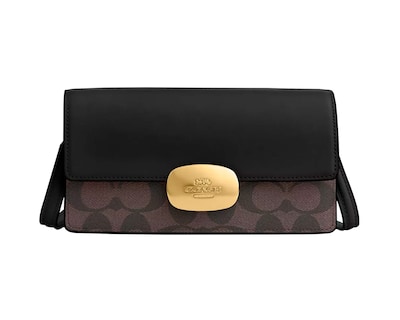 Foto 1 | Foto 1 | Bolsa Coach Eliza Small Flap Crossbody Signature Canvas Cp044 Color Café