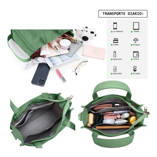 Foto 4 | Foto 4 | Bolso Belug De Moda Cercanías Para Mujer Bolso De Pana Casual Verde