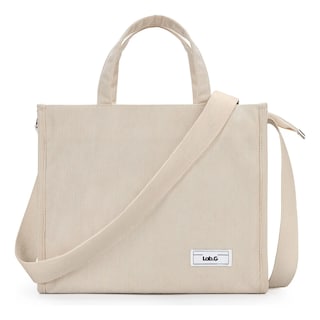Foto 4 | Foto 4 | Bolso De Moda Lab.g Cercanías Para Mujer Bolso De Pana Casual Creamy White
