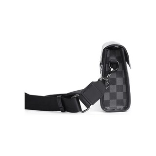Foto 4 | Foto 4 | Bolsa Bandolera Belug Elegante De Pu A Cuadros Para Hombre Gris Negro Cuadritos