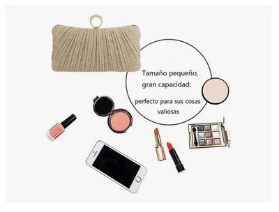 Foto 4 | Foto 4 | Xtellar Bolso De Mano De Lujo Para Eventos Especiales Con Cadena Versátil