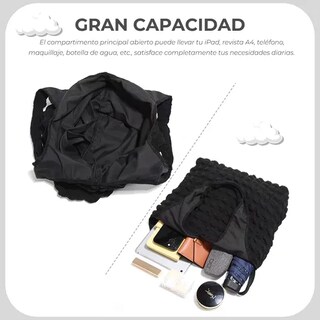 Foto 3 | Foto 3 | Bolso Hombro Xtellar Bolsa Tote Mano Mujer Acolchada Cloud Burbujas