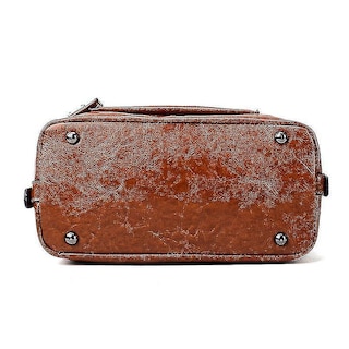 Foto 5 | Foto 5 | Bolso Huoguo De Cuero Encerado Para Viajar Marrón 26 X 20 X 13 Cm - Venta Internacional.