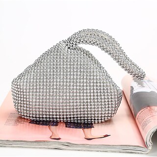 Foto 2 | Foto 2 | Bolso De Noche Huoguo Abalorios De Aluminio Para Mujer Satinado - Venta Internacional.
