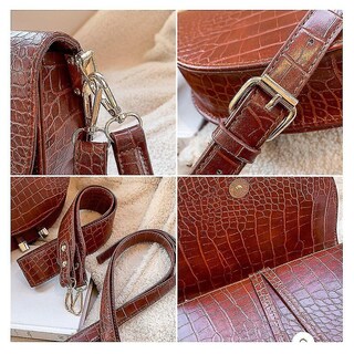 Foto 2 | Foto 2 | Bolso De Mano Huoguo Para Mujer Bandolera Piel Suave Marrón - Venta Internacional.