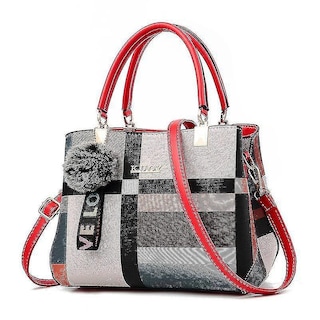 Foto 3 | Foto 3 | Bolso De Mano Huoguo Para Mujer Piel De Hombro Color Rojo Brillante - Venta Internacional.