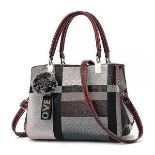 Foto 1 | Foto 1 | Bolso De Mano Huoguo Color Matching Mujer Cuero Marrón 27x12x19 Cm - Venta Internacional.