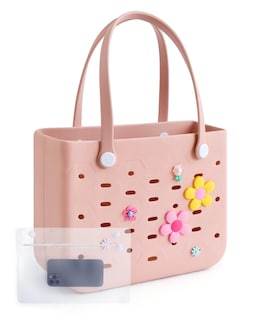 Foto 1 | Foto 1 | Bolsa De Playa Bagsmart De Goma Resistente Al Agua Para Mujer Rosa - Venta Internacional.