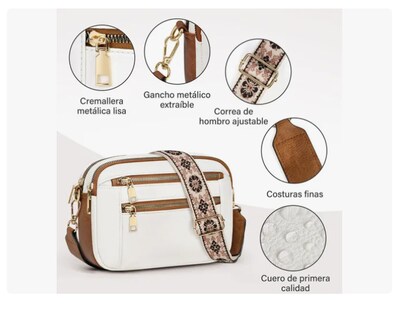 Foto 4 | Foto 4 | Bolsa Dama Xtellar Bolsos Bandolera Crossbody Mariconera Mujer
