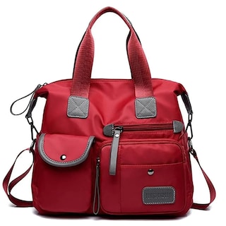 Foto 1 | Foto 1 | Bolsa para Mujer Impermeable Viaje Nylon Tote Crossbody Bandolera Viajera color Rojo