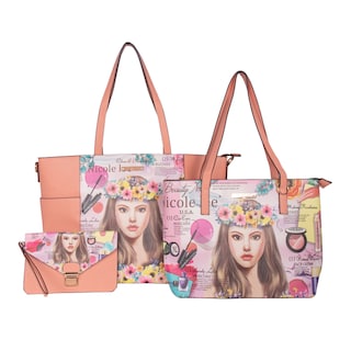 Foto 1 | Foto 1 | Set Nicole Lee Bolsa Shopper Cuadrada y Clutch Venecia