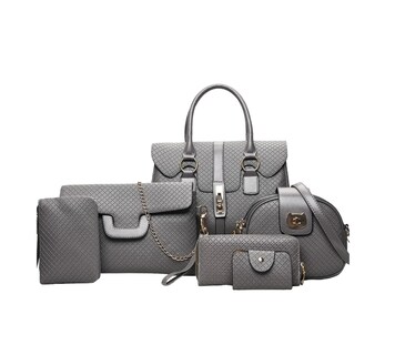 Foto 1 | Foto 1 | Set 6 Bolsas Retro Clásica Para Dama Gris