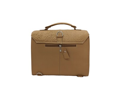 Foto 3 | Foto 3 | Bolsa En Piel Vacuno Cincelada Fana Mercedes Camel