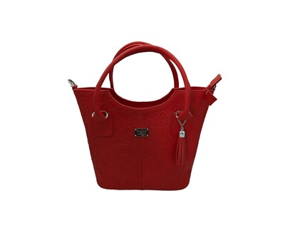 Foto 1 | Foto 1 | Bolsa En Piel Vacuno Cincelada Fana Wendy Rojo