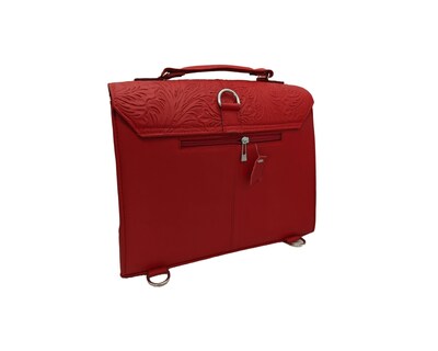 Foto 3 | Foto 3 | Bolsa En Piel Vacuno Cincelada Fana Mercedes Rojo