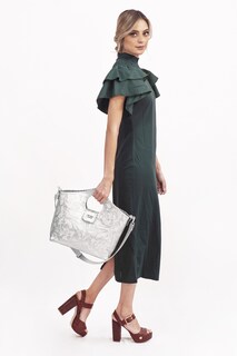 Foto 6 | Foto 6 | Bolso para Mujer A Ángelozano Piel con Grabado color Plata