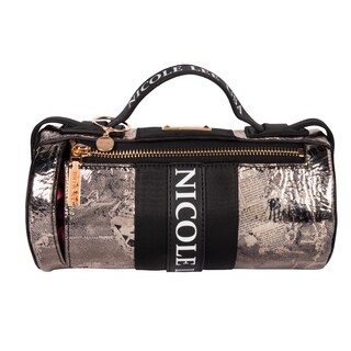 Foto 4 | Foto 4 | Bolsa Barril Nicole Lee Negro Millie Acabado Metálico
