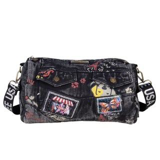 Foto 1 | Foto 1 | Bolsa Mensajera Nicole Lee De Mezclilla Tipo Graffiti Negra