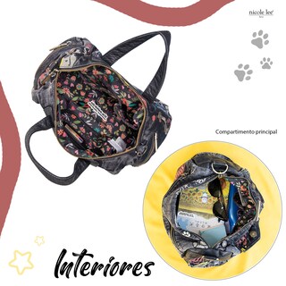 Foto 3 | Foto 3 | Bolsa Mensajera Nicole Lee De Mezclilla Tipo Graffiti Negra