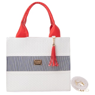 Foto 1 | Foto 1 | Bolsa Fana Malva Color Blanco / Rojo Refinada