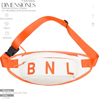 Foto 3 | Foto 3 | Bolso Riñonera De Moda Multifuncional Casual Cangurera Naranja